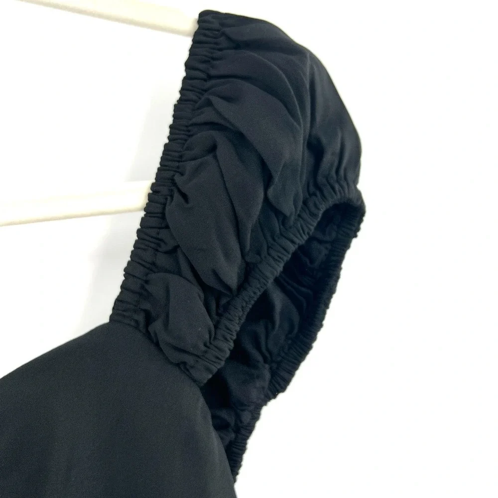 Abercrombie & Fitch retro y2k black maxi dress whimsigoth witchy empire waist XL